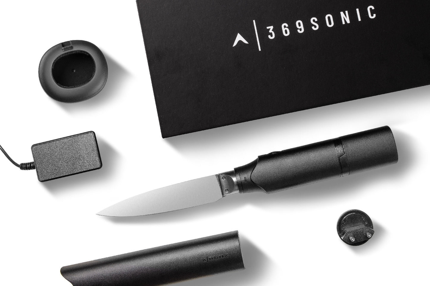 369Sonic 45 瓦超声波厨刀 - 带无线充电底座的高级套装